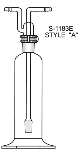 S-1183E Bottle - Gas Washing Bottle