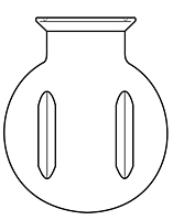 S-2123B Flask - Reaction - Spherical - Morton Style