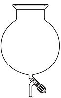 S-2123J Flask - Reaction - Spherical - Bottom Outlet